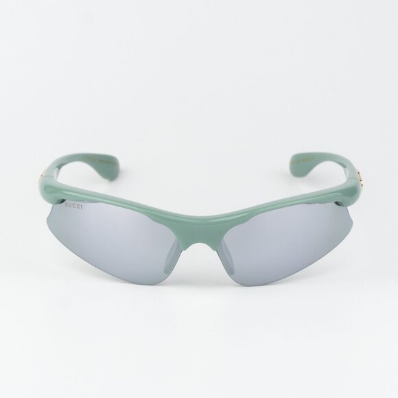 Gucci Men Sunglasses Green Silver Mirror Mask GG1774S 005 BRAND NEW - Picture 2 of 9